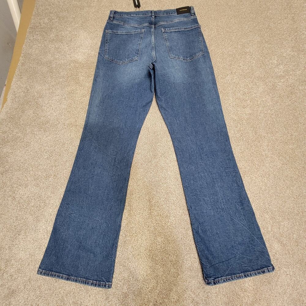Express 90s Boot High Rise Jeans 10/R Vintage Denim Cotton Blend festive boho